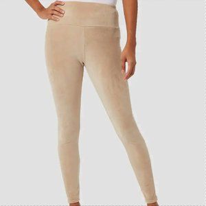 32 Degrees Velour Velvet Leggings NWT! Light Taupe-S